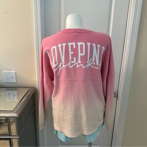 Victoria’s Secret PINK long sleeve crewneck lightweight sweatshirt. Size large.